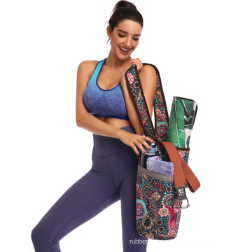 Bolsas de yoga de lona de lona impresa de gran capacidad personalizada